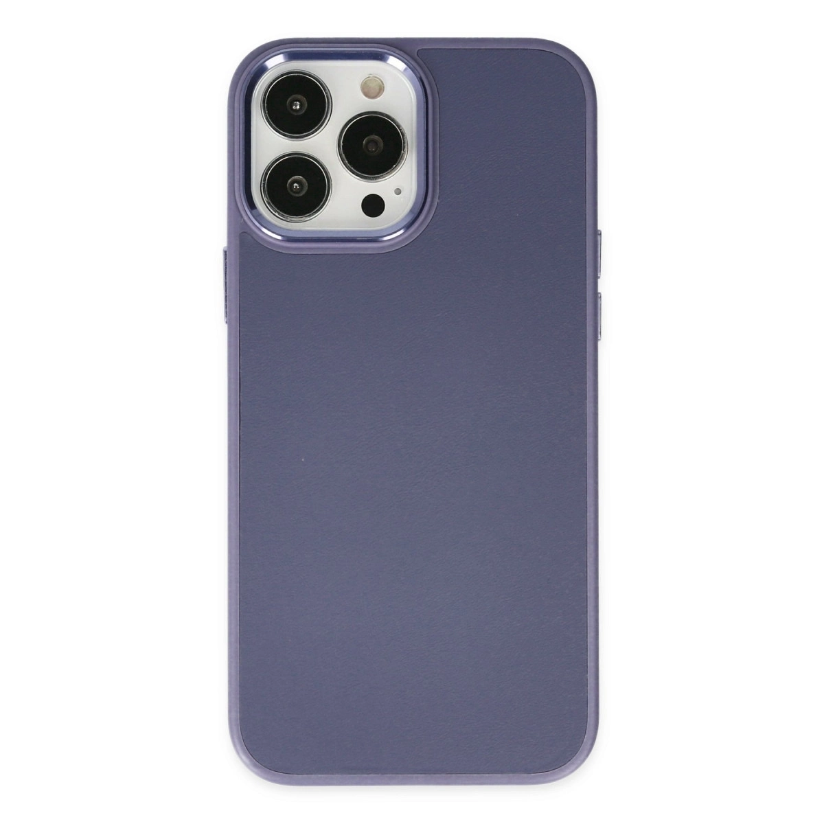 BUĞZ İphone 13 Pro Kılıf Asya Deri Silikon - Mor