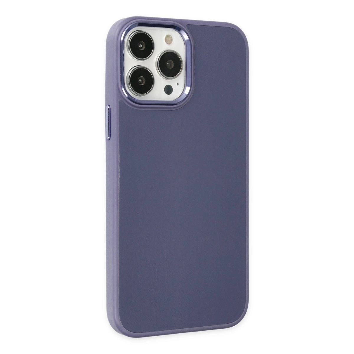 BUĞZ İphone 13 Pro Kılıf Asya Deri Silikon - Mor