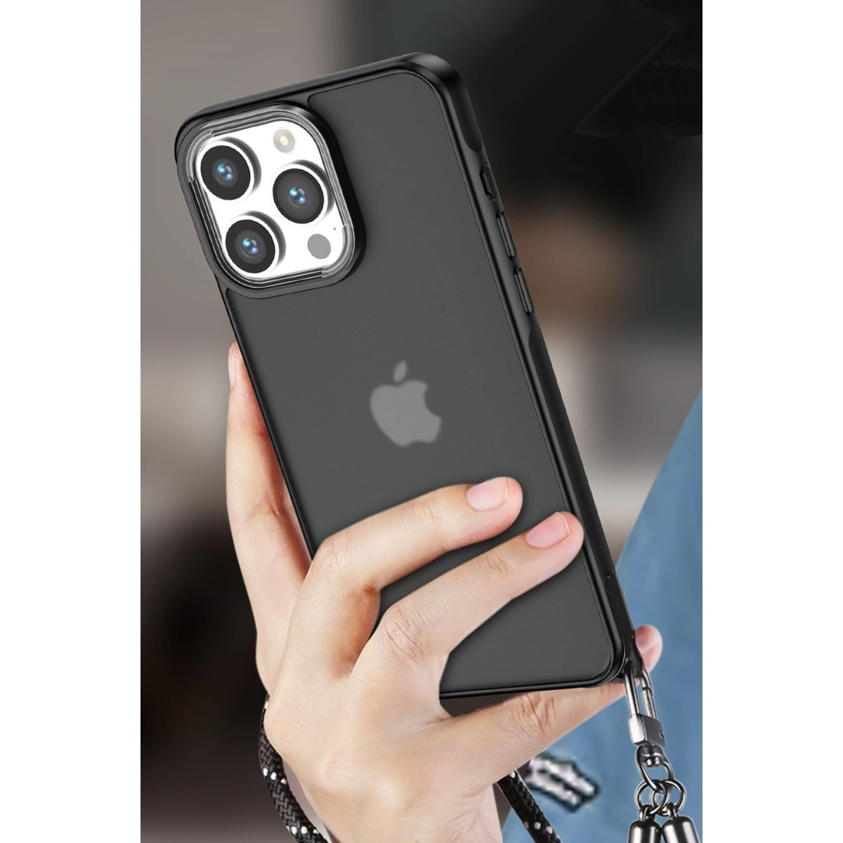 BUĞZ İphone 13 Pro Max Kılıf Elegant Kapak - Derin Mor