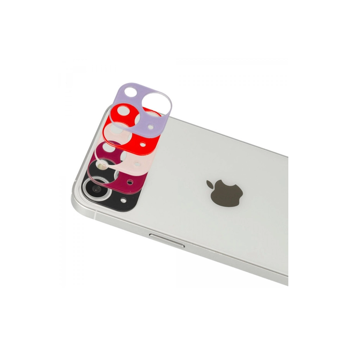 BUĞZ İphone 13 Rainbow Kamera Lens Koruma Cam - Koyu Kırmızı