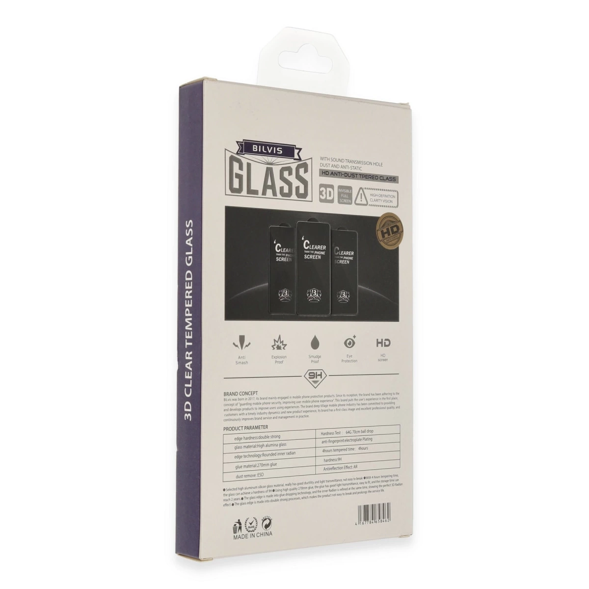 BUĞZ İphone 14 Bilvis 3d Cam Ekran Koruyucu