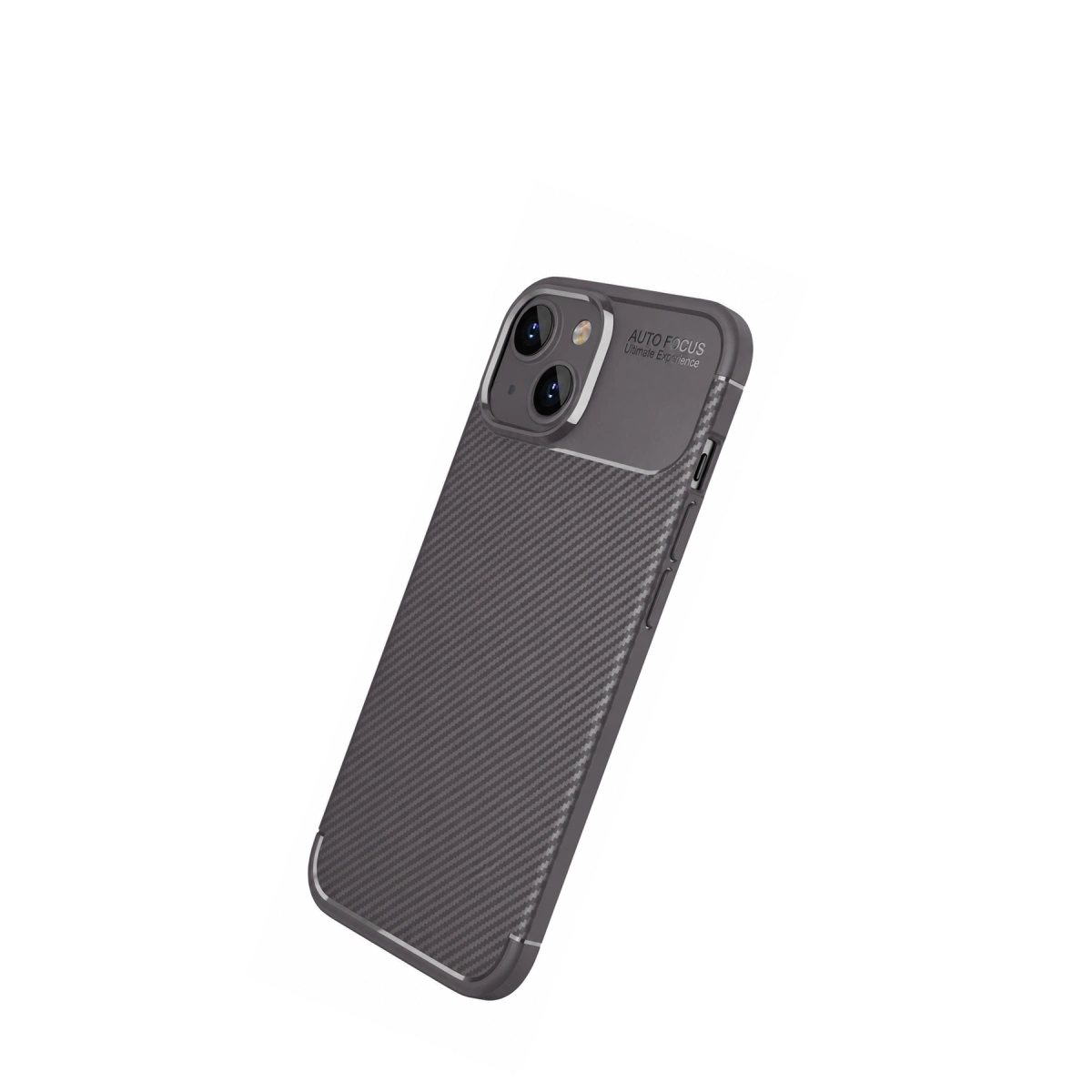 BUĞZ İphone 14 Kılıf Auto Focus Karbon Kapak - Gri