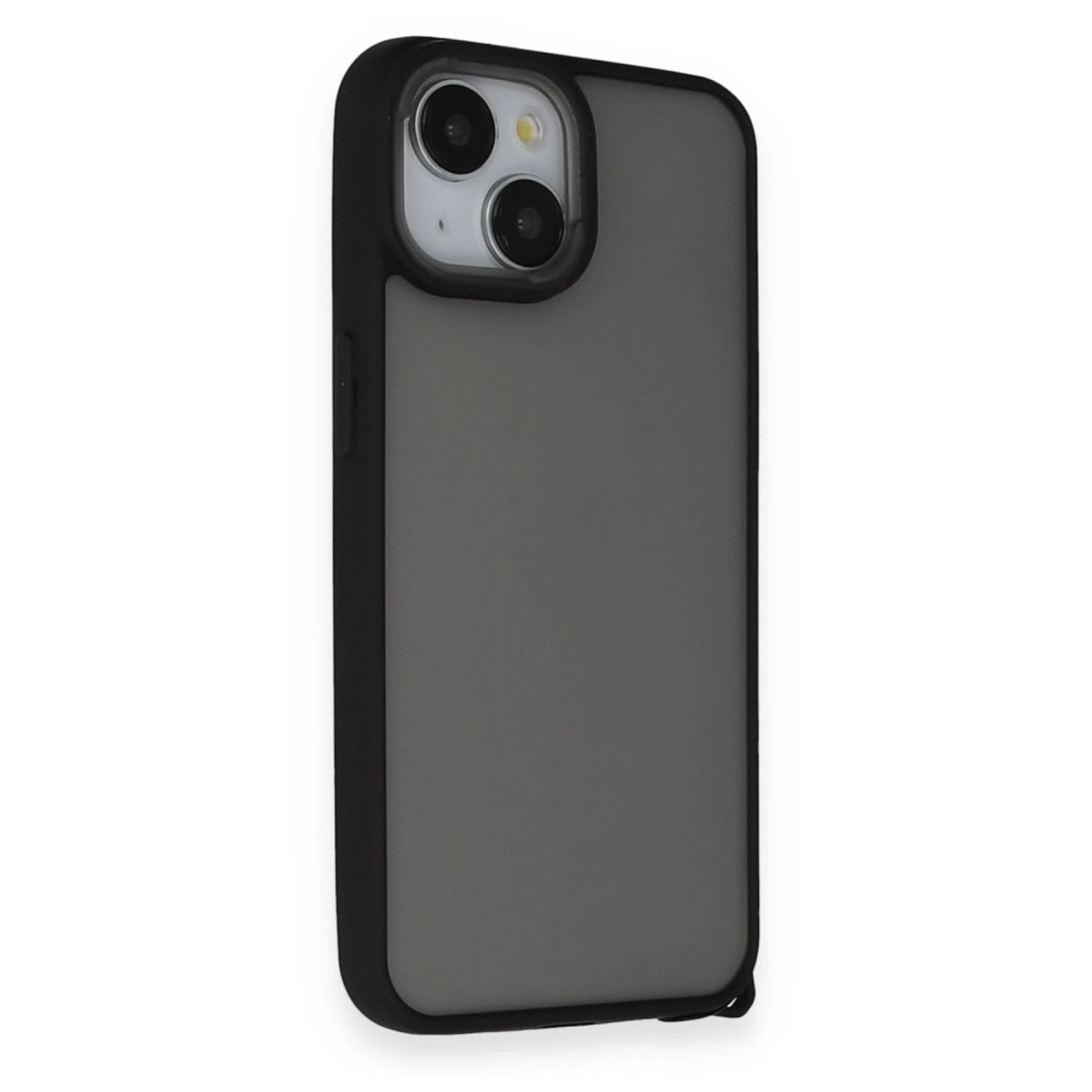 BUĞZ İphone 14 Kılıf Elegant Kapak - Siyah