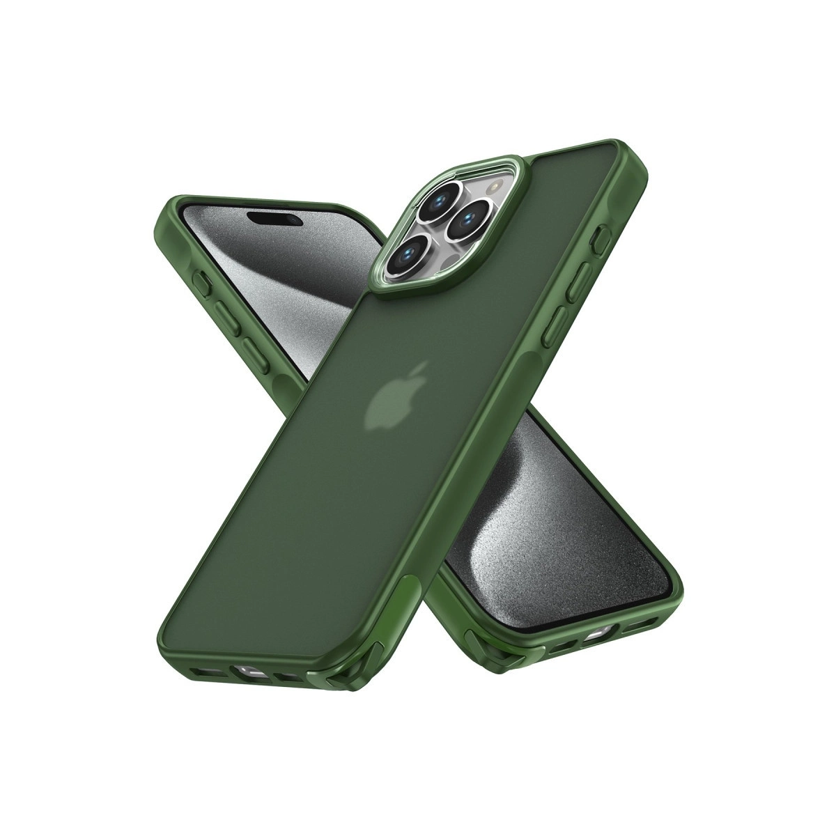 BUĞZ İphone 14 Pro Kılıf Elegant Kapak - Yeşil