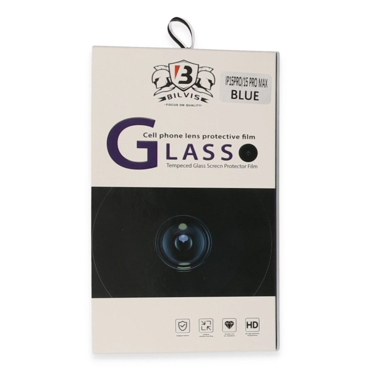 BUĞZ İphone 15 Pro Max Bilvis Titan Kamera Lens - Lacivert