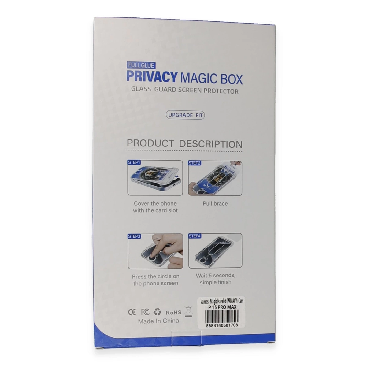 BUĞZ İphone 15 Pro Max Vanessa Magic Hayalet Cam