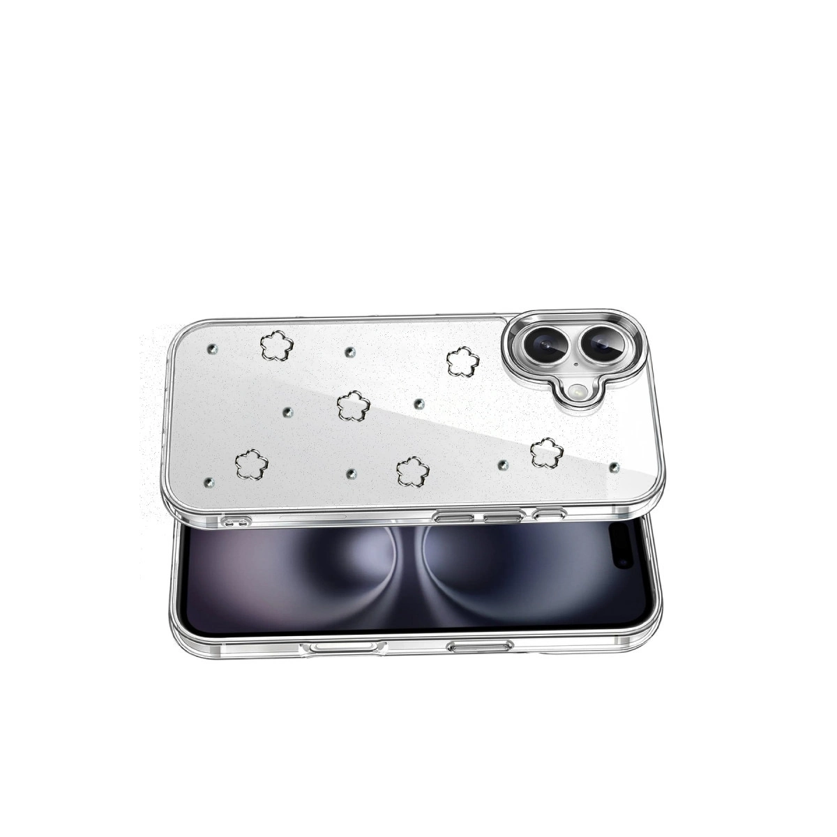 BUĞZ İphone 16 Plus Fiyonk Desenli Kapak - Desen 2