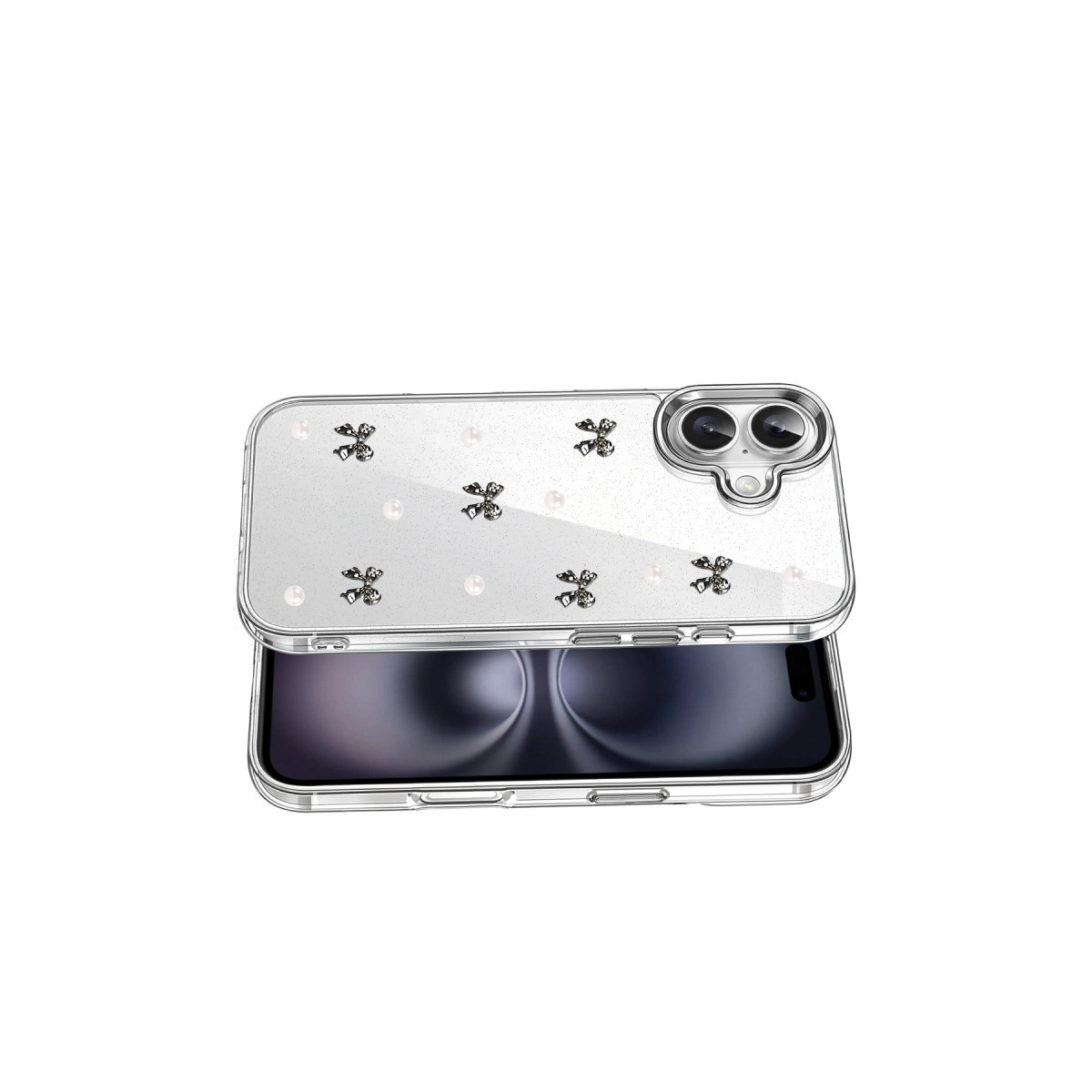 BUĞZ İphone 16 Plus Fiyonk Desenli Kapak - Desen 8