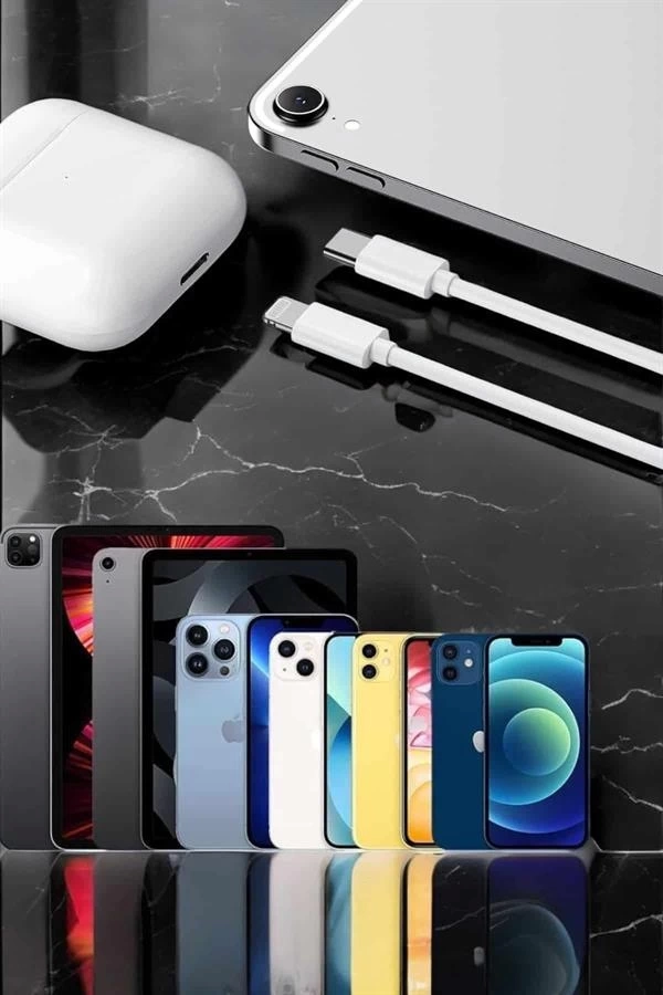 BUĞZ Iphone Uyumlu İOS Uyumlu Lightning Hızlı Şarj Tye C Lightning Şarj Kablosu