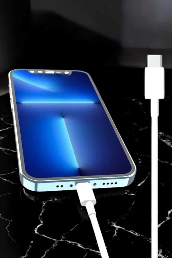 BUĞZ Iphone Uyumlu İOS Uyumlu Lightning Hızlı Şarj Tye C Lightning Şarj Kablosu