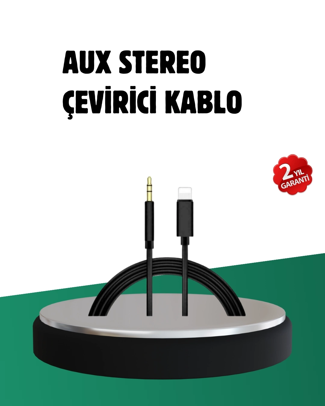 BUĞZ iPhone Uyumlu Lightning – 3.5mm Aux Adaptör Kablo Stereo Ses Aktarım