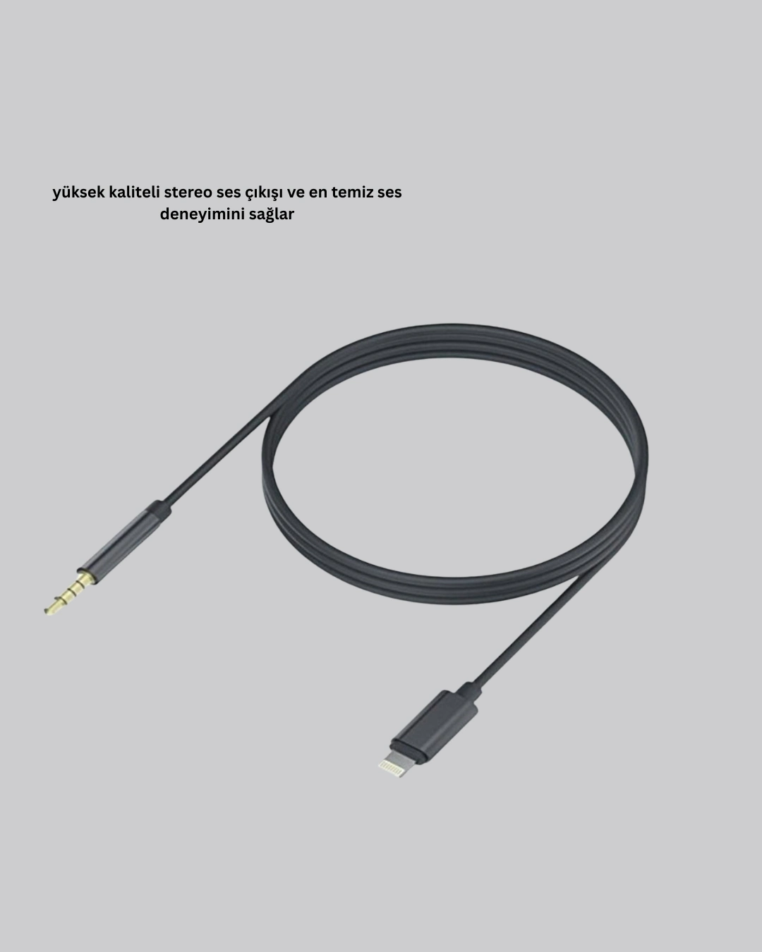 BUĞZ iPhone Uyumlu Lightning – 3.5mm Aux Adaptör Kablo Stereo Ses Aktarım