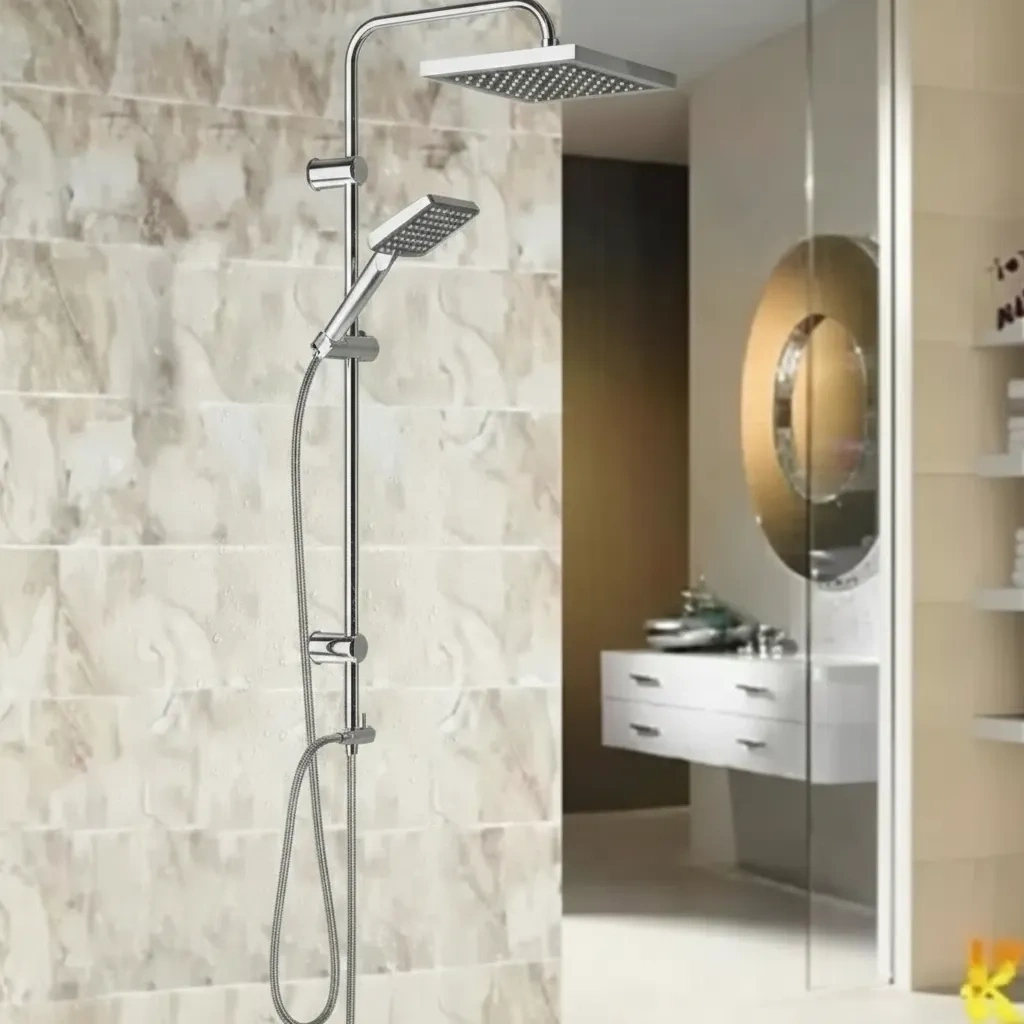 BUĞZ Irmak Premium Robot Yağmurlama Tepe Duş Sistemi – Modern Banyo Batarya Seti