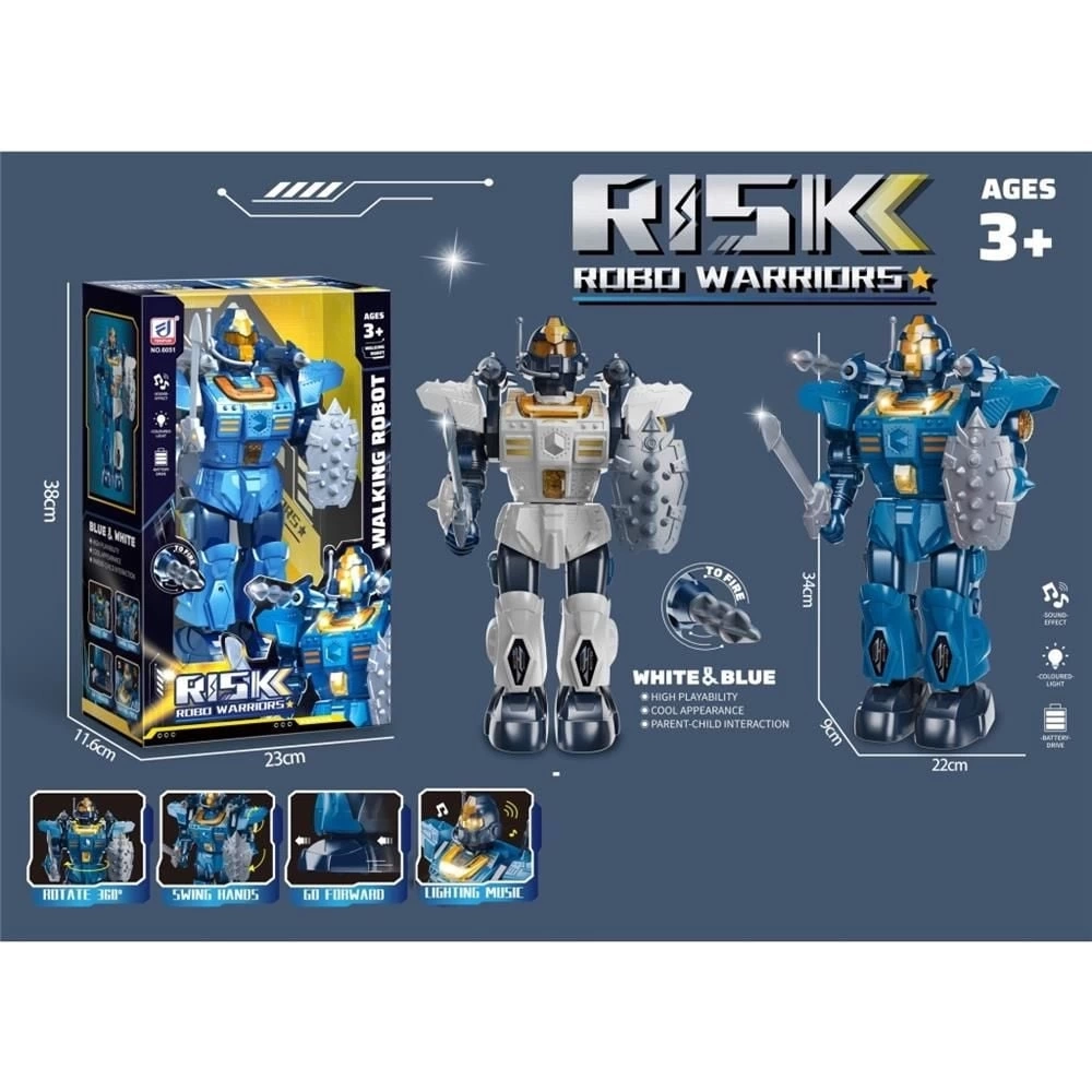 BUĞZ IŞIKLI MÜZİKLİ ROKET ATAN ROBOT -VRD