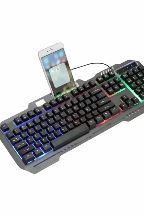 BUĞZ Işıklı Oyuncu Q Klavye Mouse Seti Siyah Gaming Oyuncu Klavye