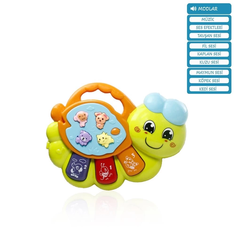 BUĞZ IŞIKLI VE MÜZİKLİ SOLUCAN BEBEK -VRD