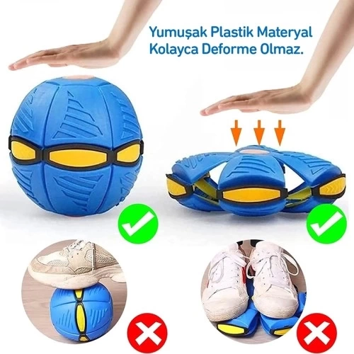 BUĞZ Işıklı Zıplayan Frizbi Evcil Hayvan Topu