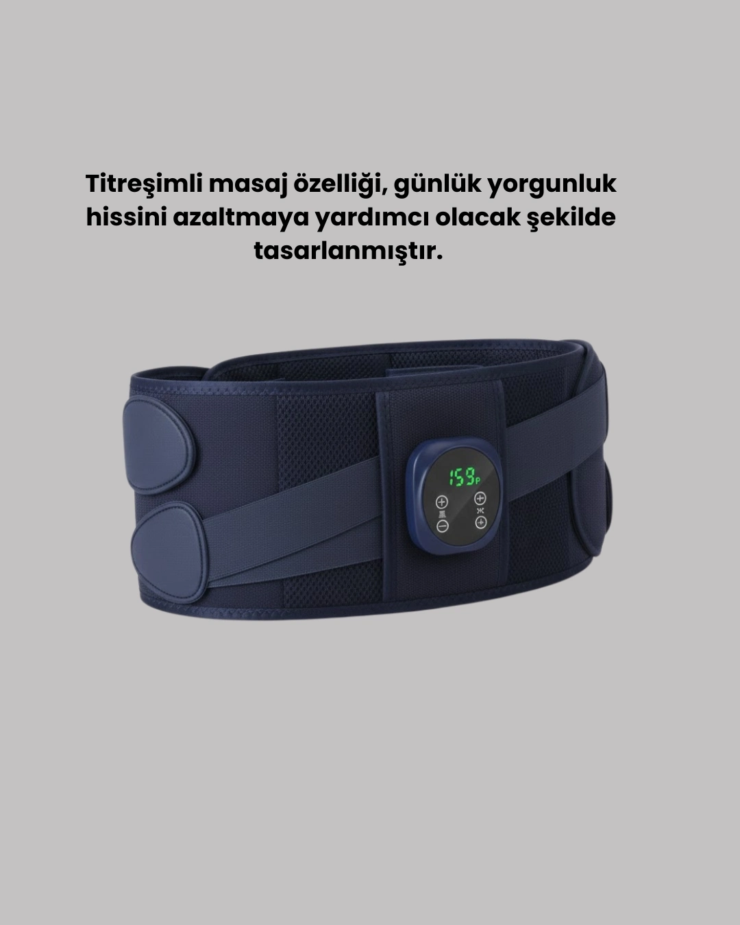 BUĞZ Dijital Ekranlı Isıtmalı Masaj Kemeri Bel Çevresi 100 cm Altı İçin Uygun