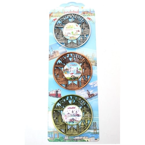 BUĞZ İstanbul Temalı Metal Magnet 3'lü Set Model 2