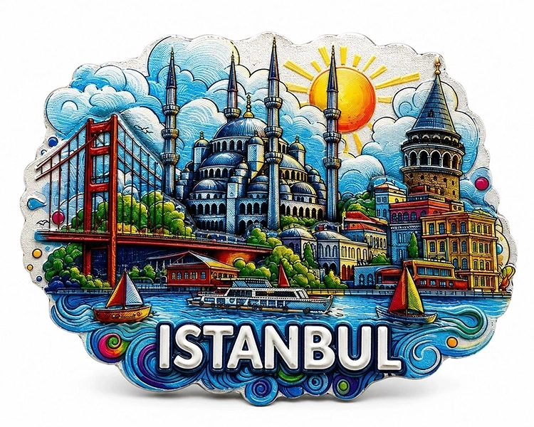 BUĞZ İstanbul Temalı Silikon Buzdolapı Süsü Magnet Alk5373