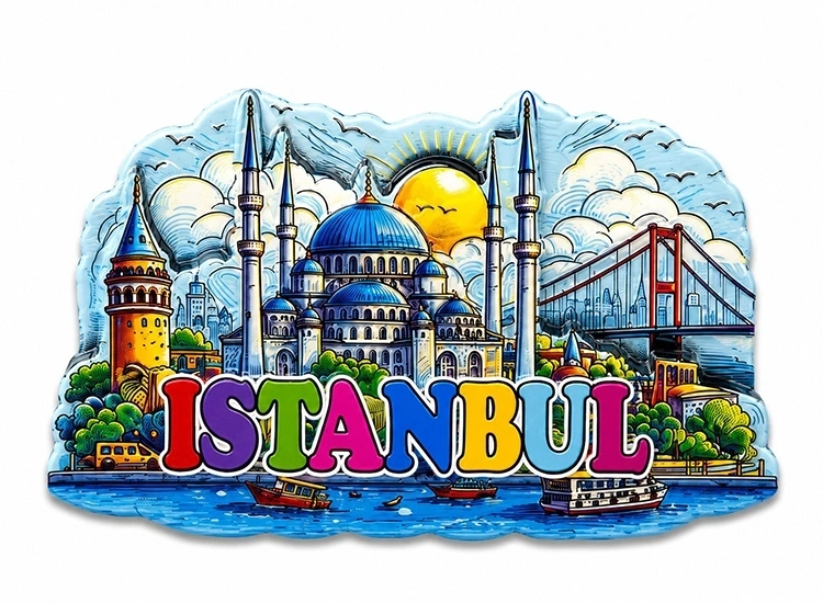 BUĞZ İstanbul Temalı Silikon Buzdolapı Süsü Magnet Alk5374