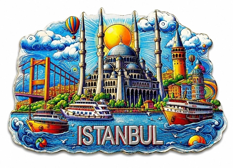 BUĞZ İstanbul Temalı Silikon Buzdolapı Süsü Magnet Alk5375