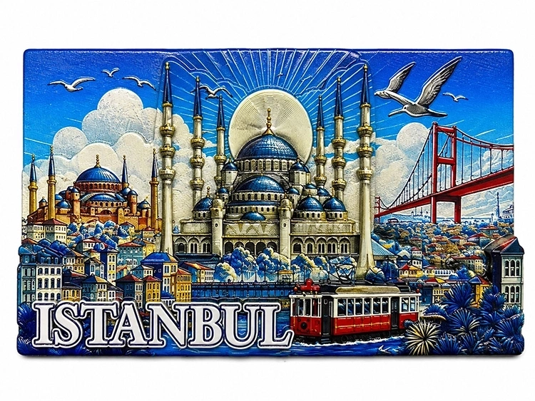 BUĞZ İstanbul Temalı Silikon Buzdolapı Süsü Magnet Alk5379