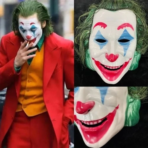 BUĞZ Joaquin Phoenix Joker Maskesi Yeşil Saçlı