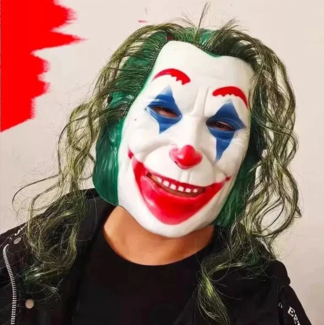 BUĞZ Joaquin Phoenix Joker Maskesi Yeşil Saçlı BUĞZ Joaquin Phoenix Joker Maskesi Yeşil Saçlı