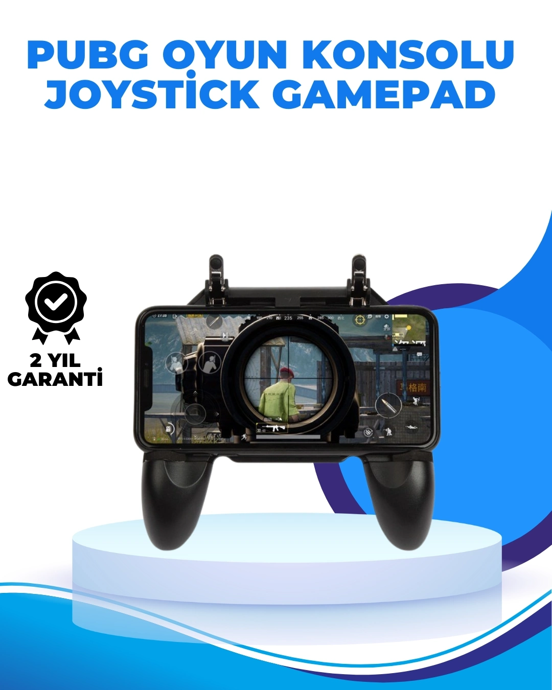 BUĞZ Joystickli ve Tetikleyicili PUBG Mobile Gamepad Oyun Kontrolcüsü