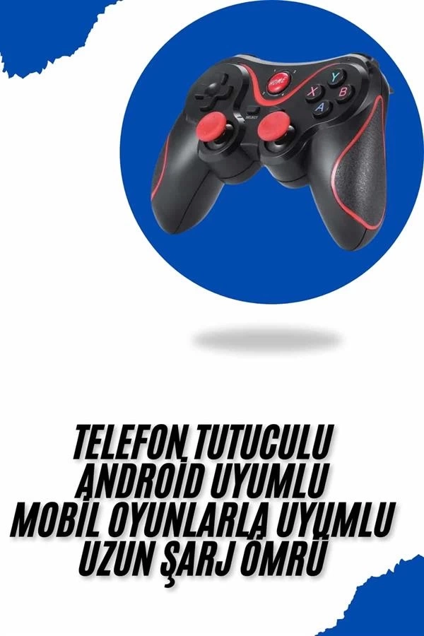BUĞZ Joystik Gamepad Bluetooth Telefon Tutucu Oyun Kolu Telefon Android Uyumlu