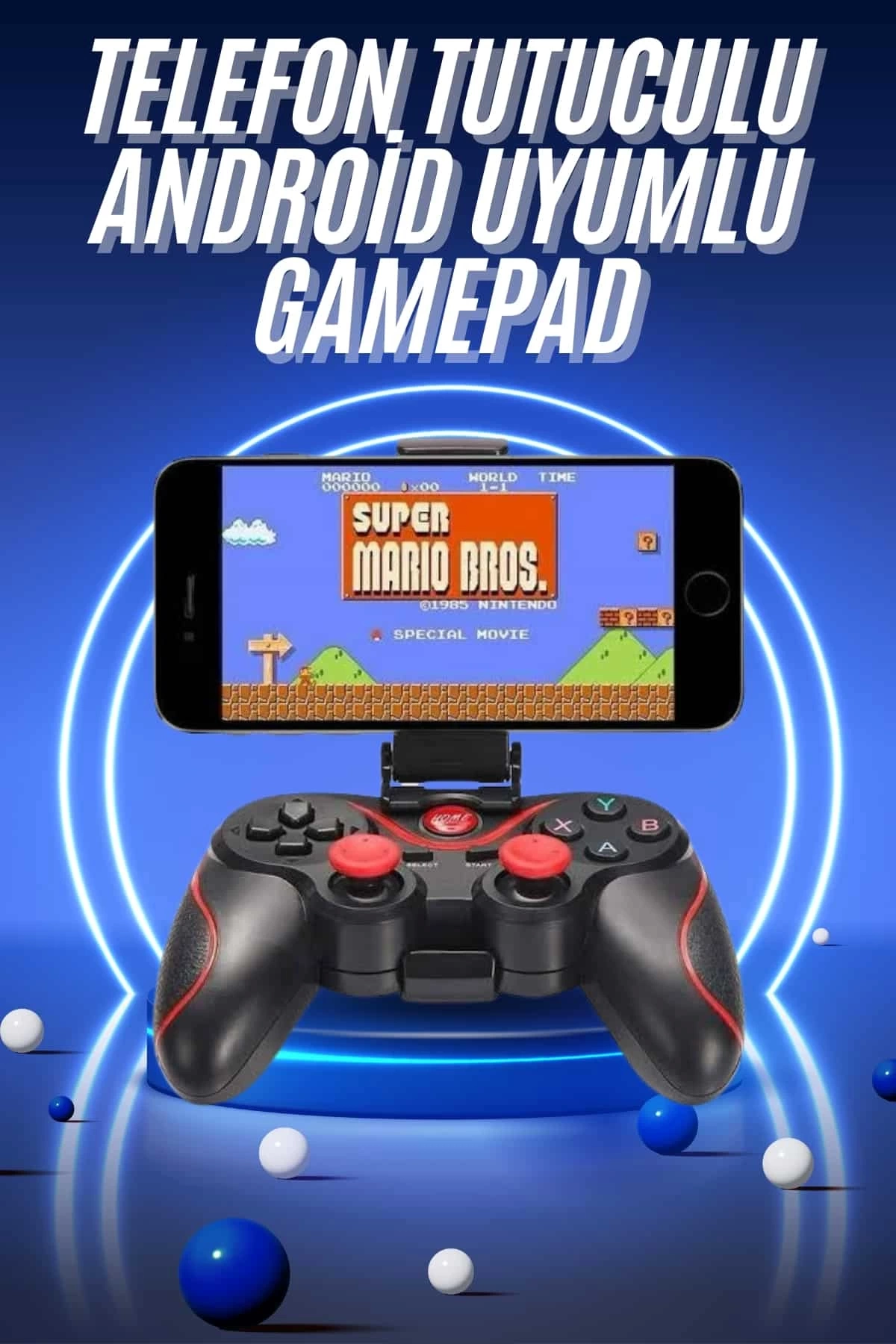 BUĞZ Joystik Gamepad Bluetooth Telefon Tutucu Oyun Kolu Telefon Android Uyumlu