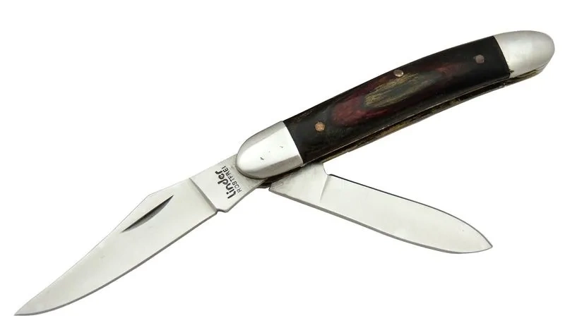 BUĞZ K-21 Linder Çiftli / Çift Ağızlı Çakı 14,5 Cm - Ahşap Saplı, Manuel BUĞZ K-21 Linder Çiftli / Çift Ağızlı Çakı 14,5 Cm - Ahşap Saplı, Manuel