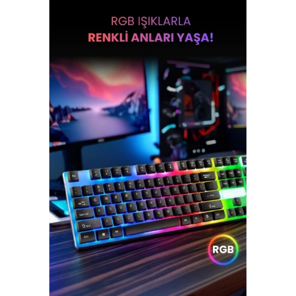 BUĞZ KABLOLU IŞIKLI GAMİNG STANDART TÜRKÇE Q KLAVYE VE MOUSE SETİ BUĞZ KABLOLU IŞIKLI GAMİNG STANDART TÜRKÇE Q KLAVYE VE MOUSE SETİ