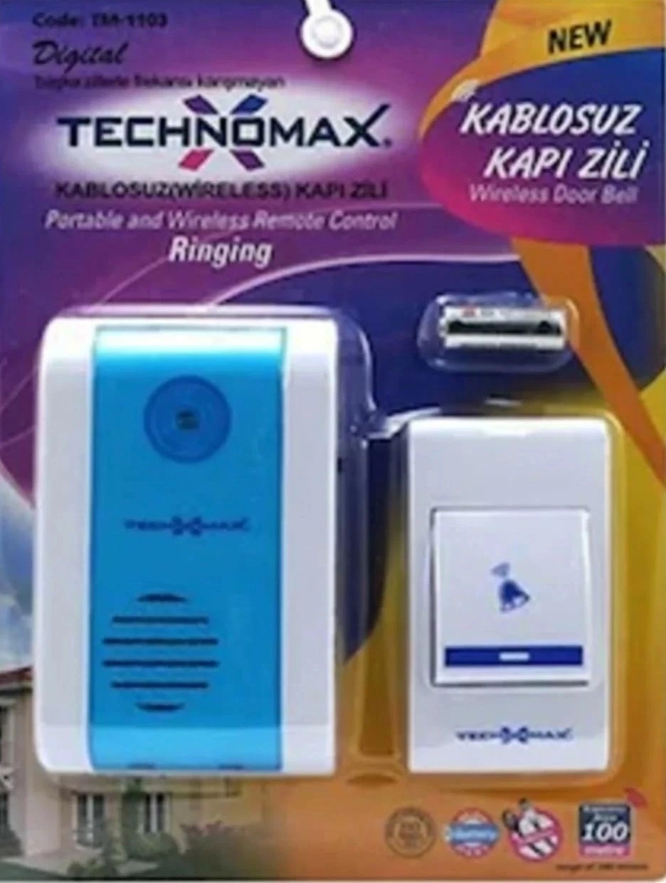 BUĞZ Kablosuz 100 Mt Mesafeli Kapı Zili