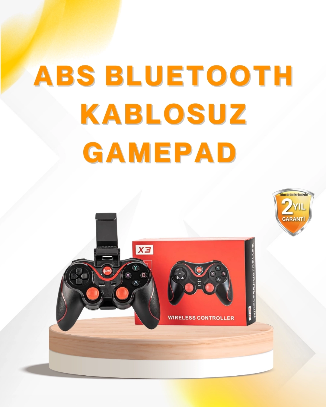 BUĞZ Kablosuz Bluetooth Gamepad PC Android TV Uyumlu Oyun Kumandası