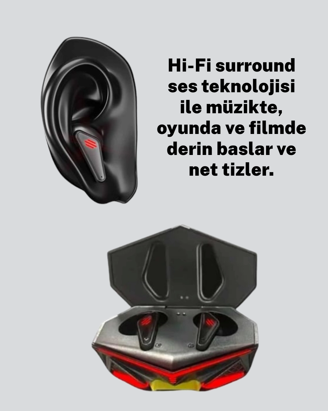 BUĞZ Kablosuz Bluetooth Gaming Kulaklık Led Işıklı