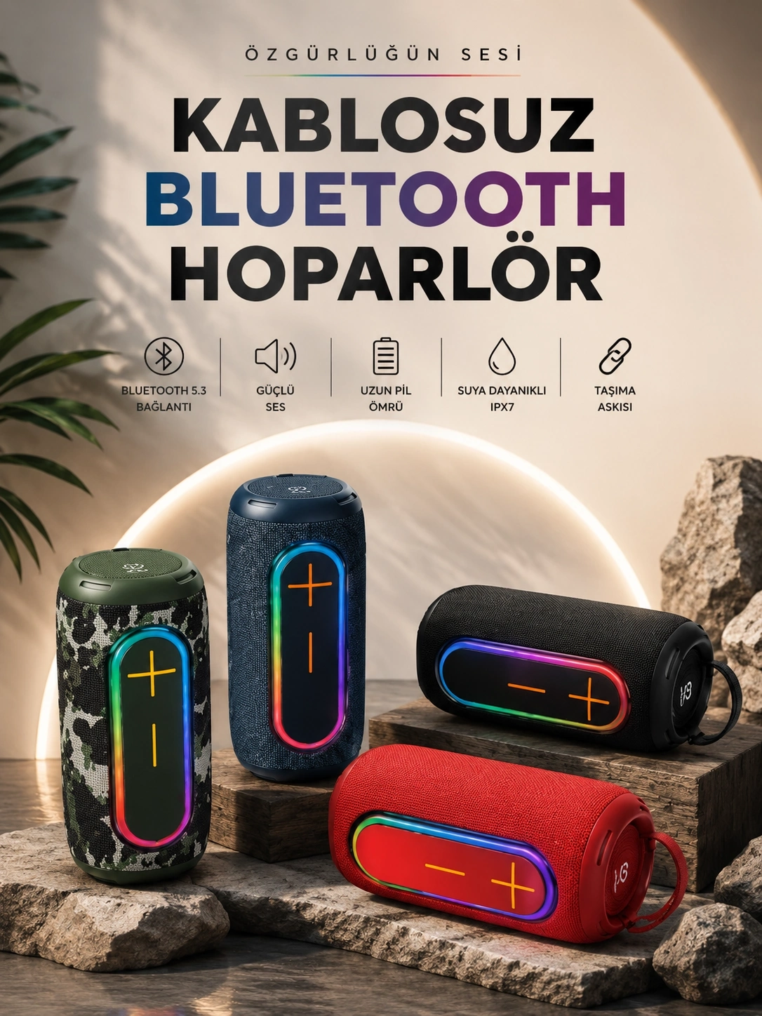 BUĞZ Kablosuz Bluetooth Hoparlör Taşınabilir