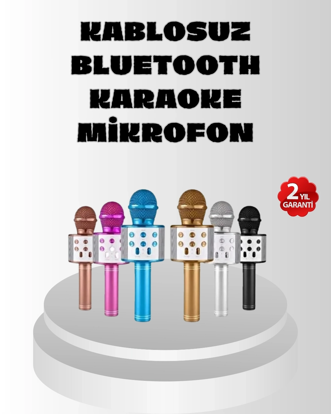 BUĞZ Kablosuz Bluetooth Karaoke Mikrofon  Yankı Efektli