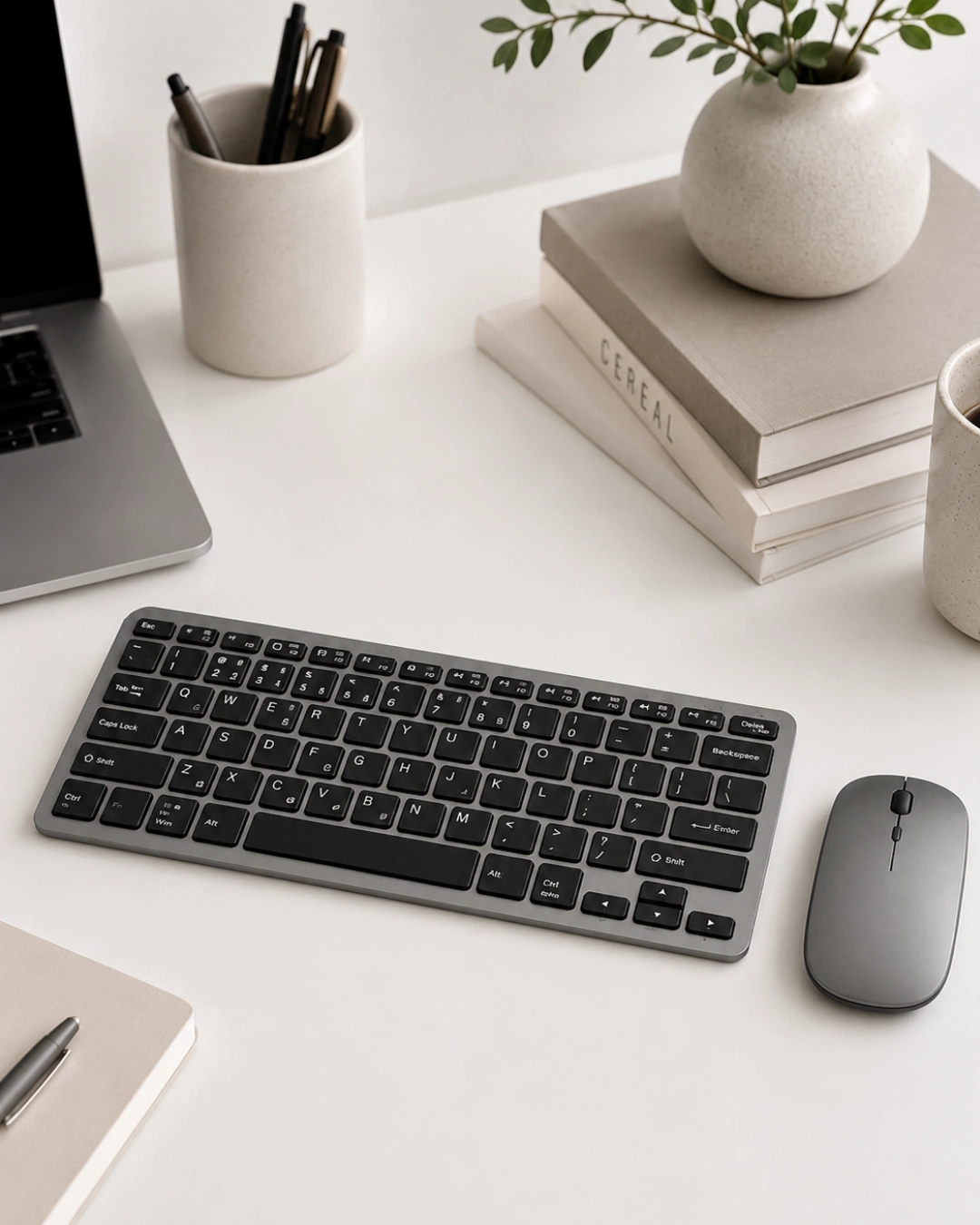 BUĞZ Kablosuz Bluetooth Klavye Mouse Seti Şarjlı Tablet Laptop Uyumlu
