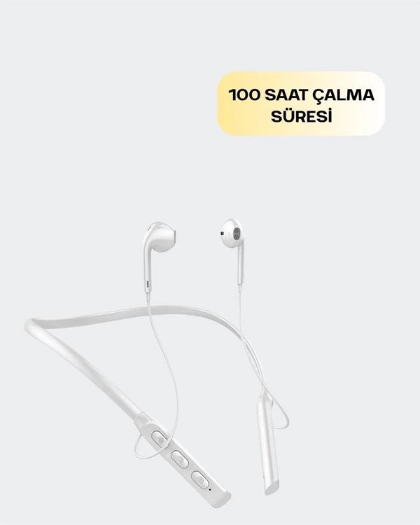 BUĞZ Kablosuz Bluetooth Kulaklık – Boyun Askılı, 100 Saat Pil Ömrü BUĞZ Kablosuz Bluetooth Kulaklık – Boyun Askılı, 100 Saat Pil Ömrü