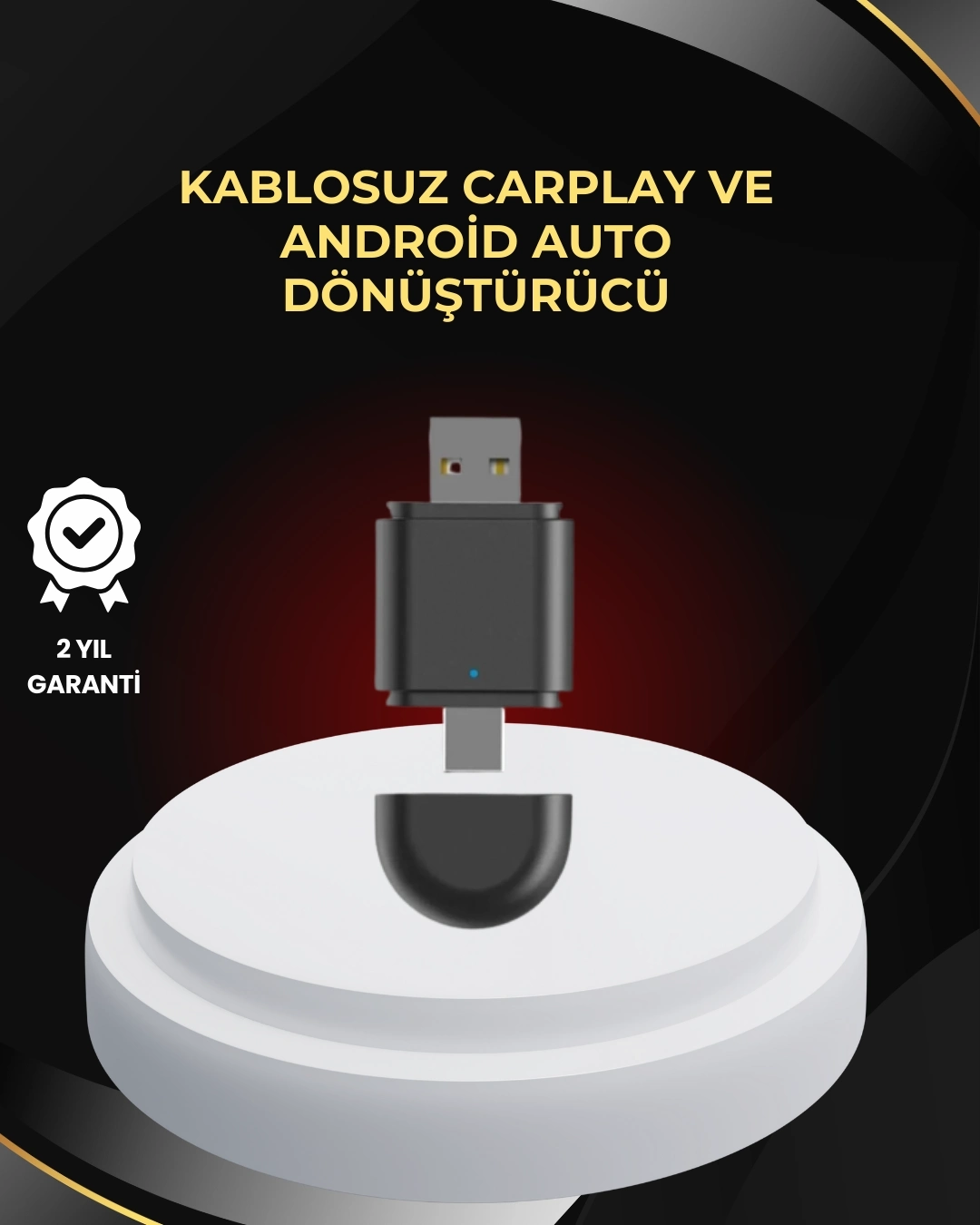BUĞZ Kablosuz CarPlay ve Android Auto Dönüştürücü – USB-A & Type-C Girişli Akıllı Adaptör