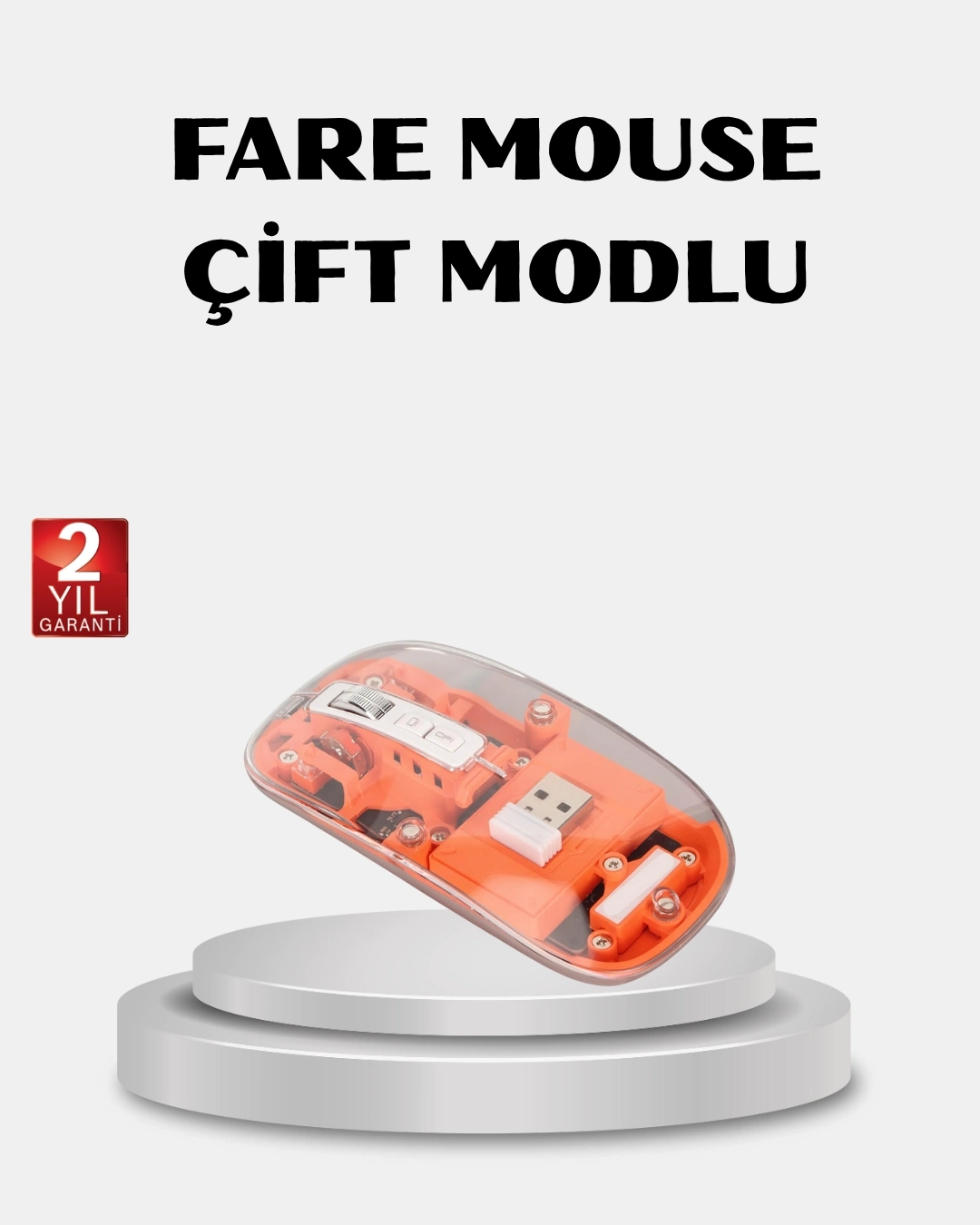 BUĞZ Kablosuz Çift Modlu Mouse – Bluetooth 5.0 + 2.4GHz