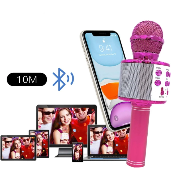BUĞZ KABLOSUZ HOPARLÖRLÜ BLUETOOTH KARAOKE MİKROFONU BUĞZ KABLOSUZ HOPARLÖRLÜ BLUETOOTH KARAOKE MİKROFONU