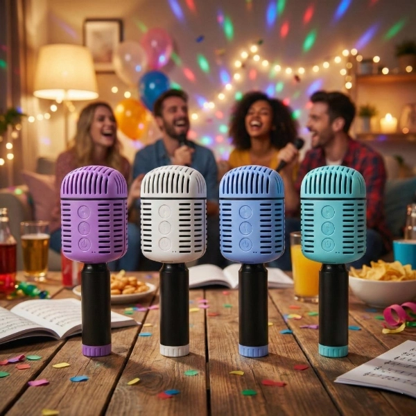 BUĞZ Kablosuz Hoparlörlü Karaoke Mikrofonu