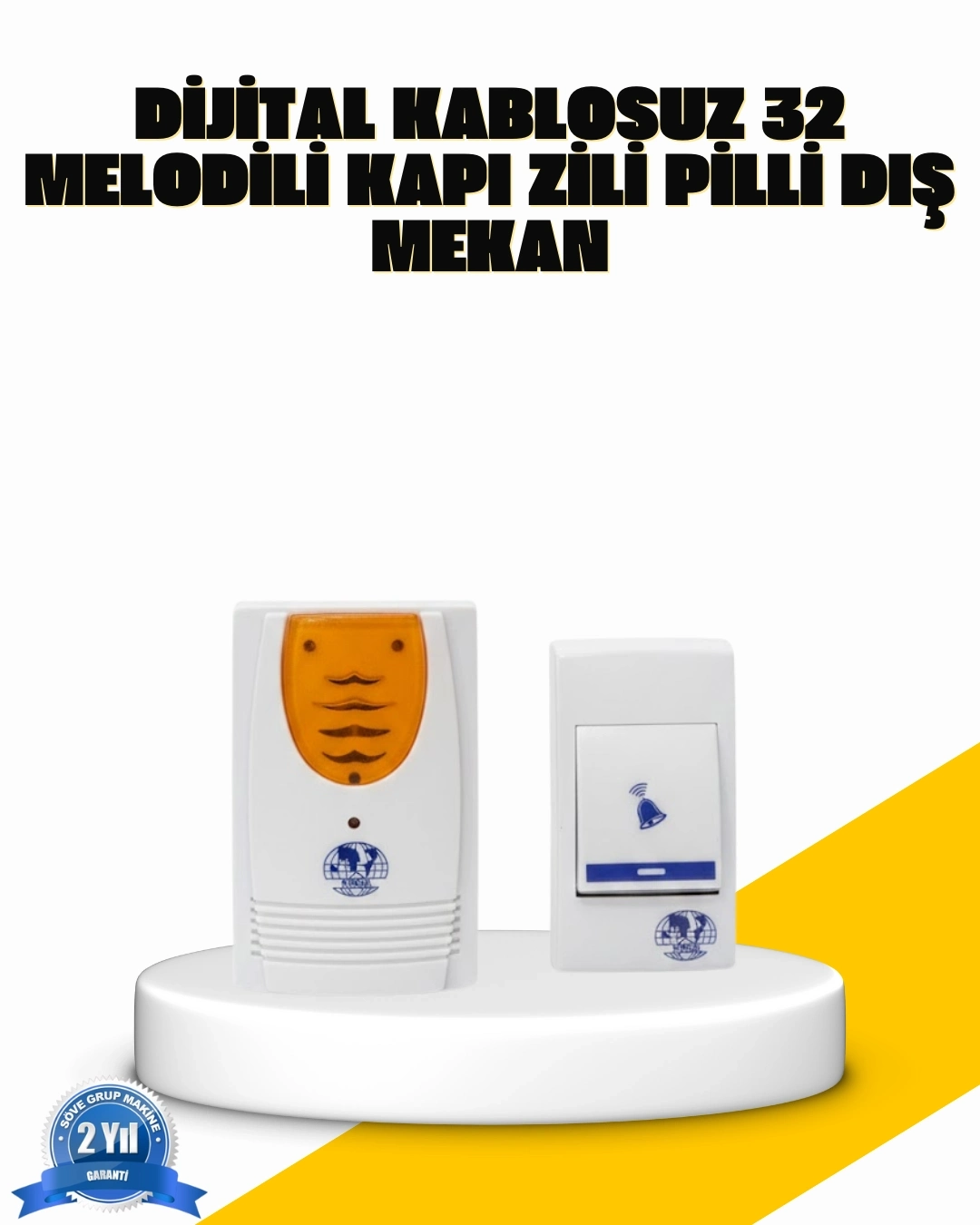 BUĞZ Kablosuz Kapı Zili Kolay Kurulumlu Modern Kullanım