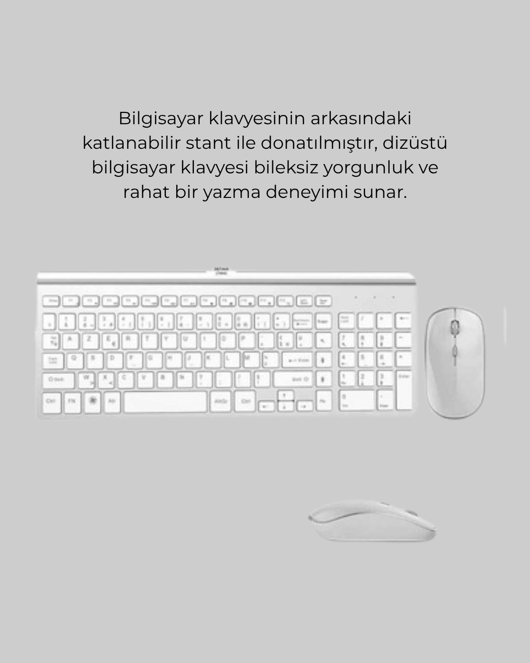 BUĞZ Kablosuz Klavye Mouse Takımı - Ergonomik, Sessiz ve Enerji Tasarruflu BUĞZ Kablosuz Klavye Mouse Takımı - Ergonomik, Sessiz ve Enerji Tasarruflu