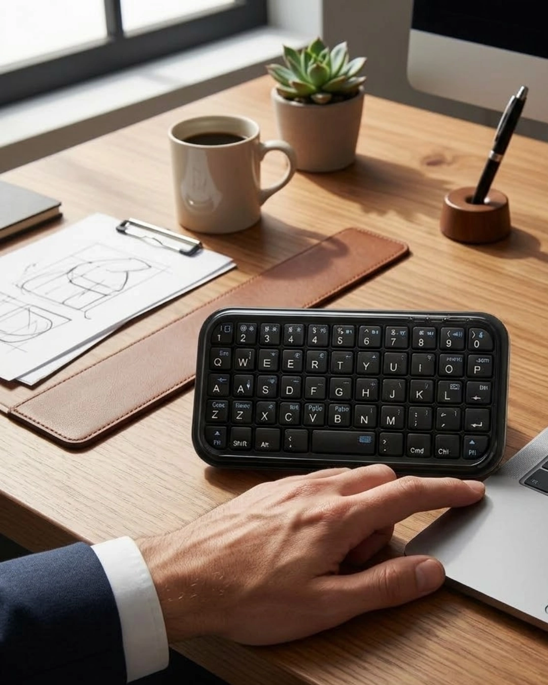 BUĞZ Kablosuz Mini Bluetooth Klavye Telefon Tablet PC Uyumlu