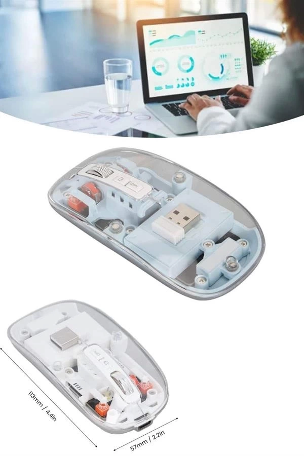 BUĞZ Kablosuz Mouse Fare Şarjlı Bluetooth Wireless Çift Modlu Sessiz