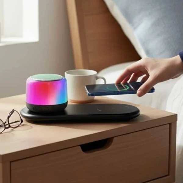 BUĞZ KABLOSUZ ŞARJ STANDLI BLUETOOTH HOPARLÖR BUĞZ KABLOSUZ ŞARJ STANDLI BLUETOOTH HOPARLÖR